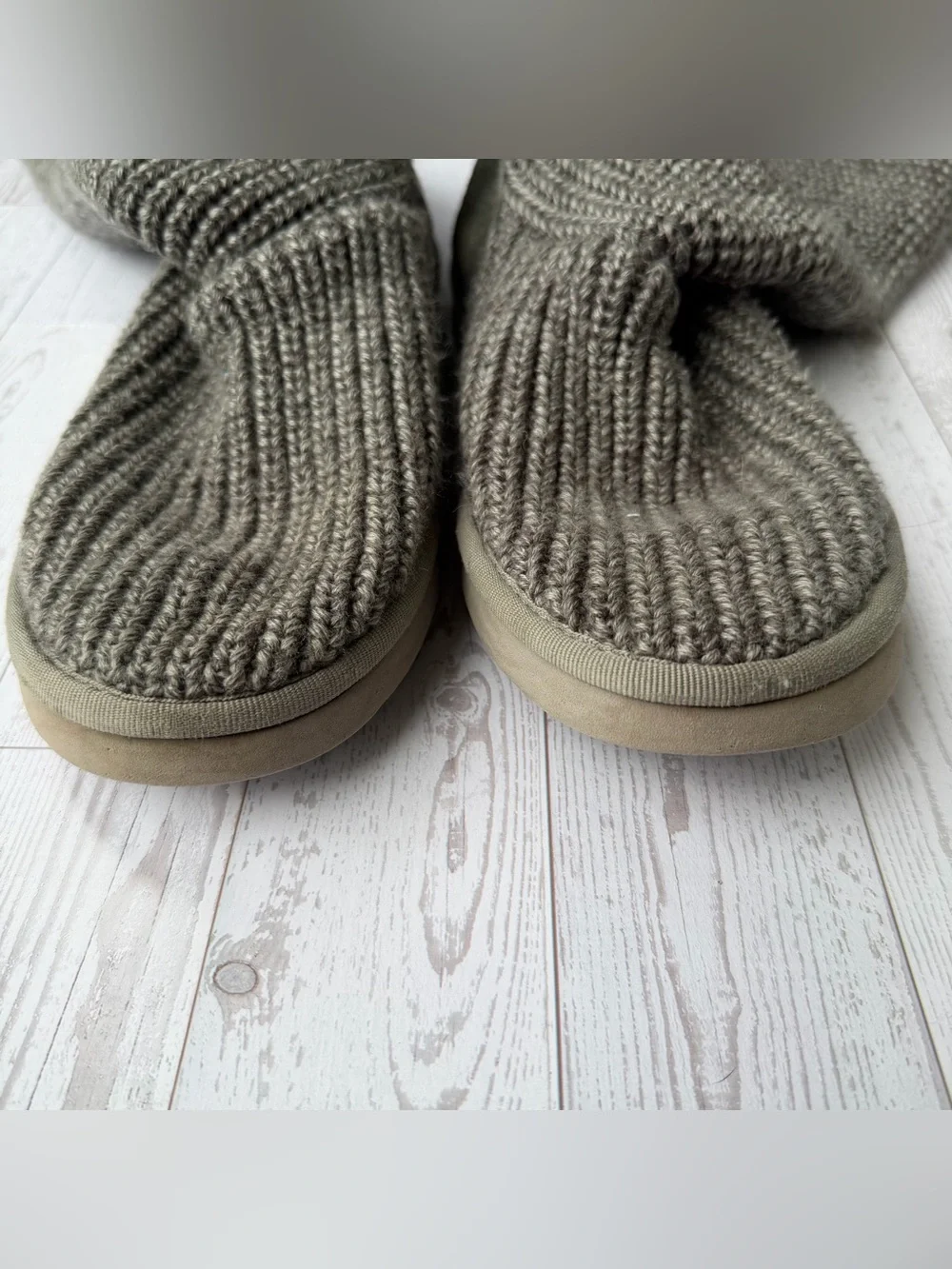 UGG Australia, Ugg, Lattice Cardy Knit Boots, Gray‎ Boots | Women’s 8